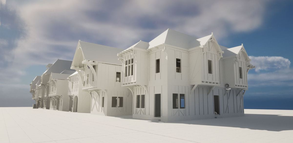 Tileable Medieval Corbelled House / Blockmesh for ingame engines