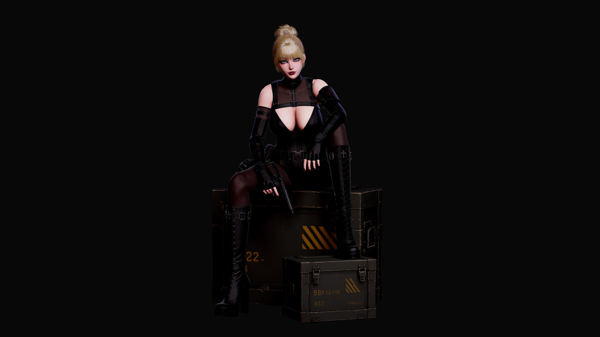 Celestia Black Ops Seraph - Tactical Female Character