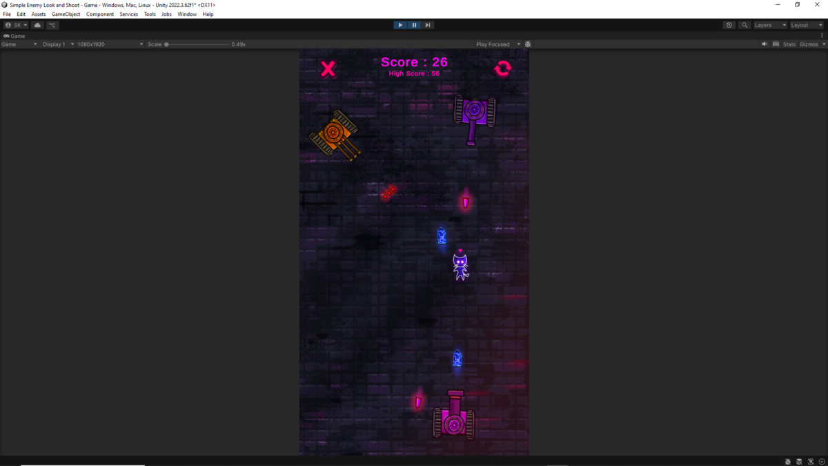 Bullet Hell Survival Template (2D)