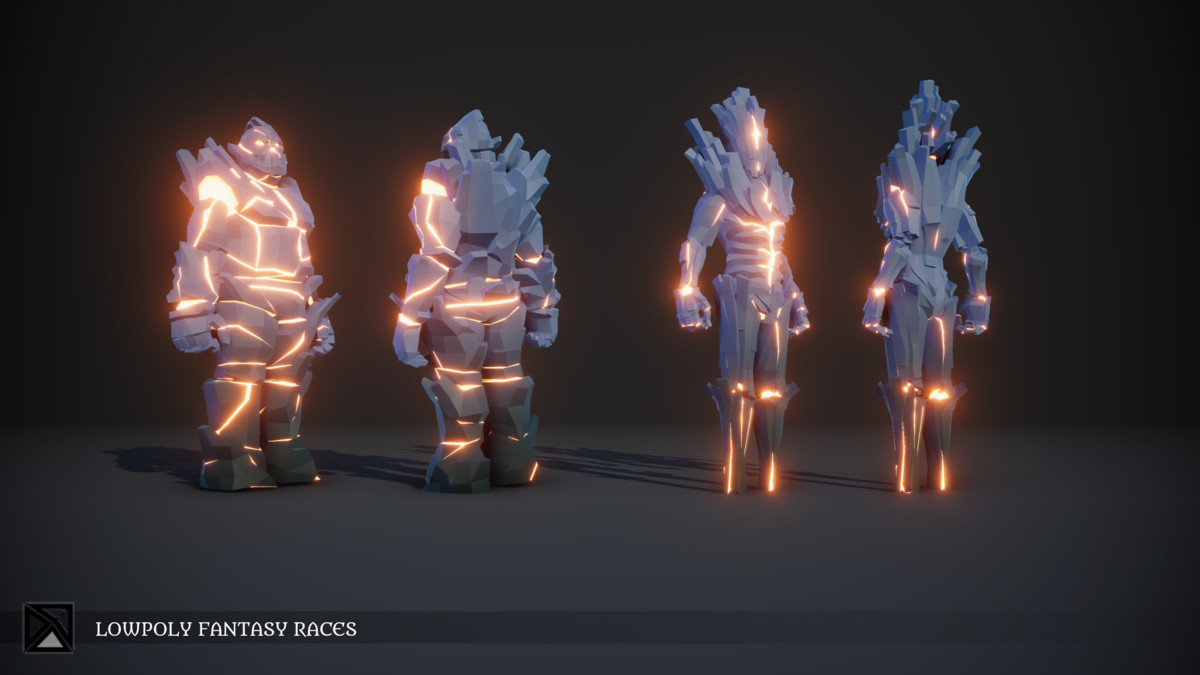 Lowpoly NPCs Bundle MEDIEVAL FANTASY SERIES