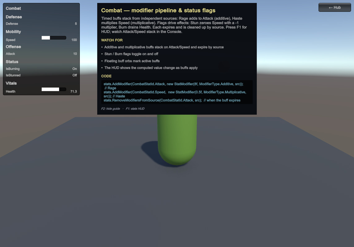 RPG Stat & Attribute System — Data-Driven Modifiers
