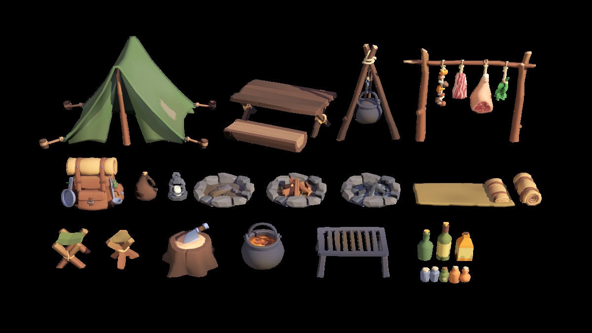 Low Poly Adventure's Cooking Camp - RPG & Survival Props