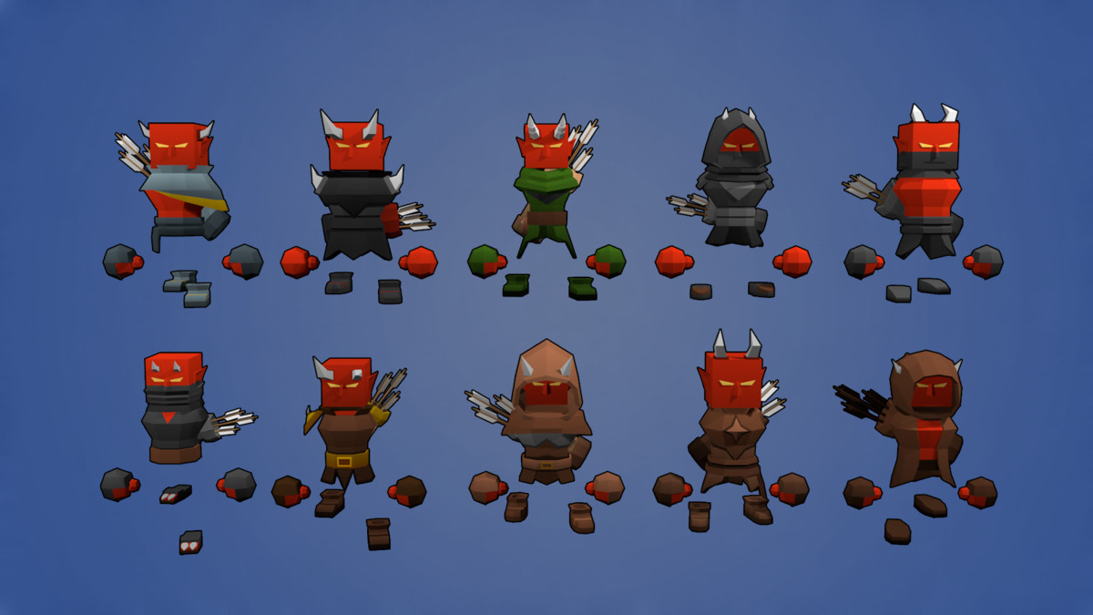 Low Poly Cubic Demons - 3D by Shokubutsu