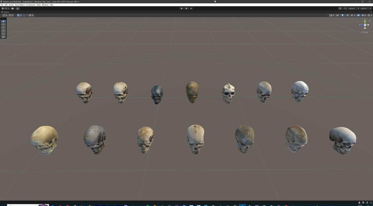 Ultimate Skeleton and Skull Pack. Game-ready low-poly assets