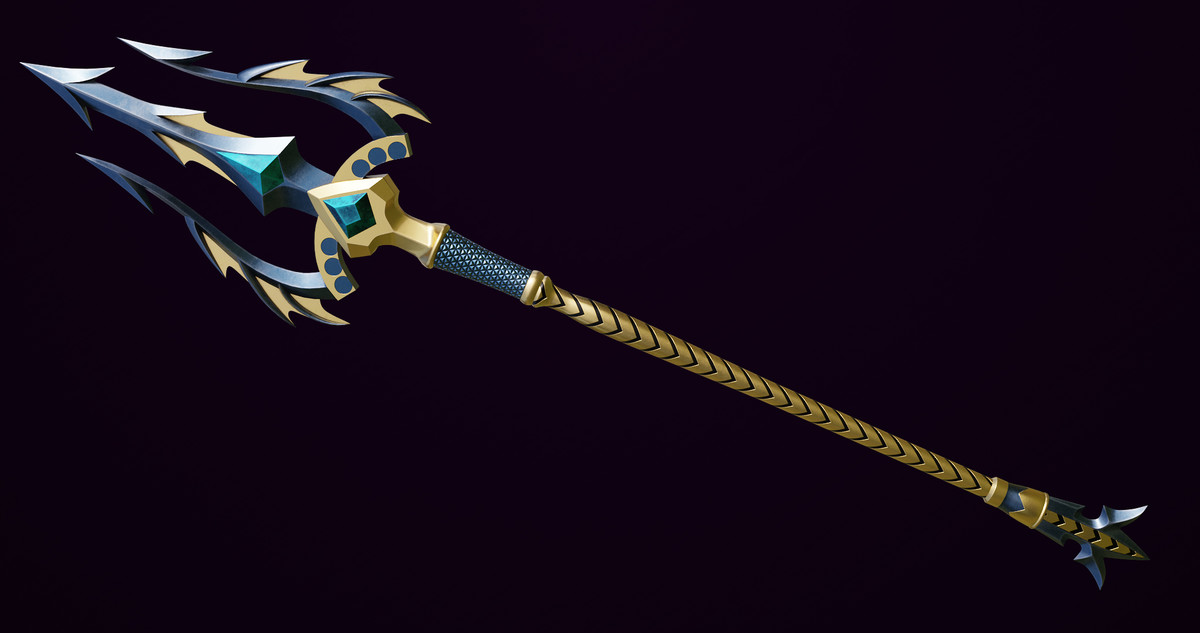 Fantasy Trident 01 URP HDRP Textures