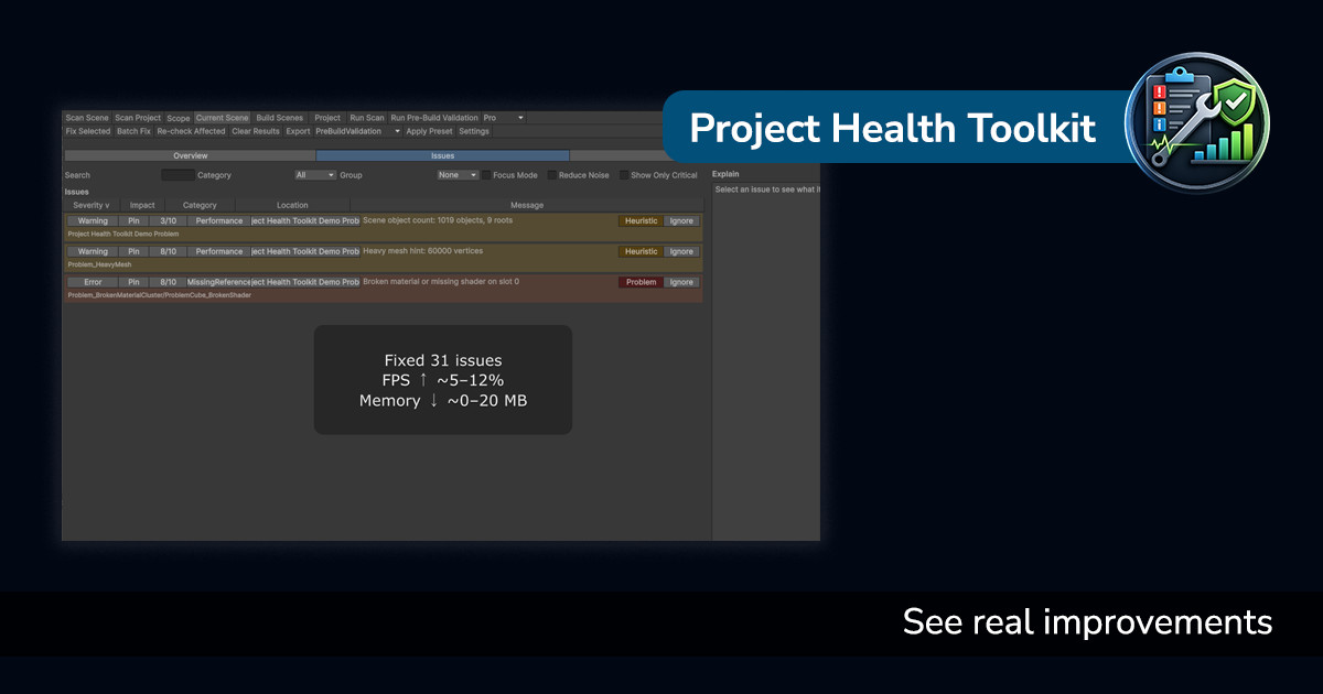 Project Health Toolkit – Scan, Understand & Fix Issues Fast
