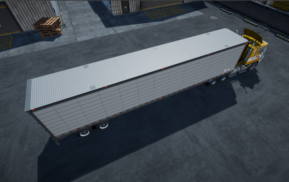 80s cabover with refrigerated trailer