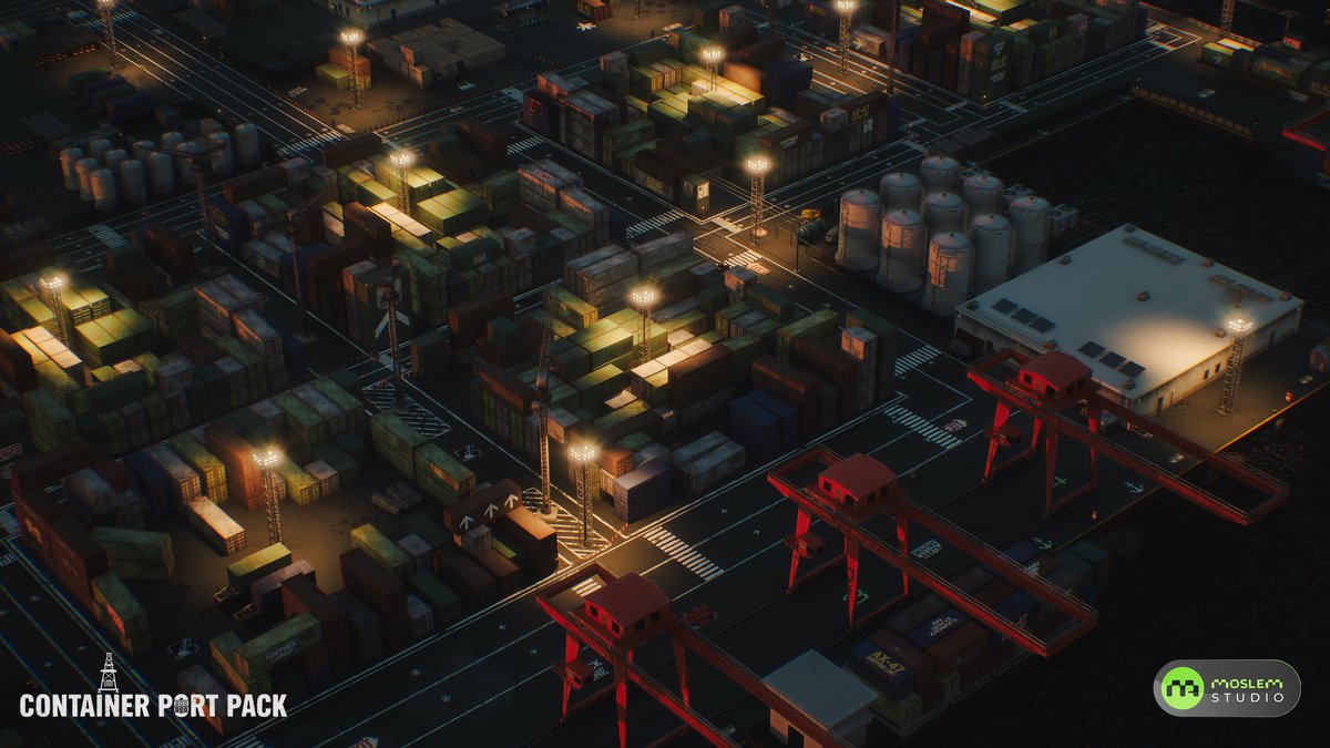 Realistic Modular Container Port Environment