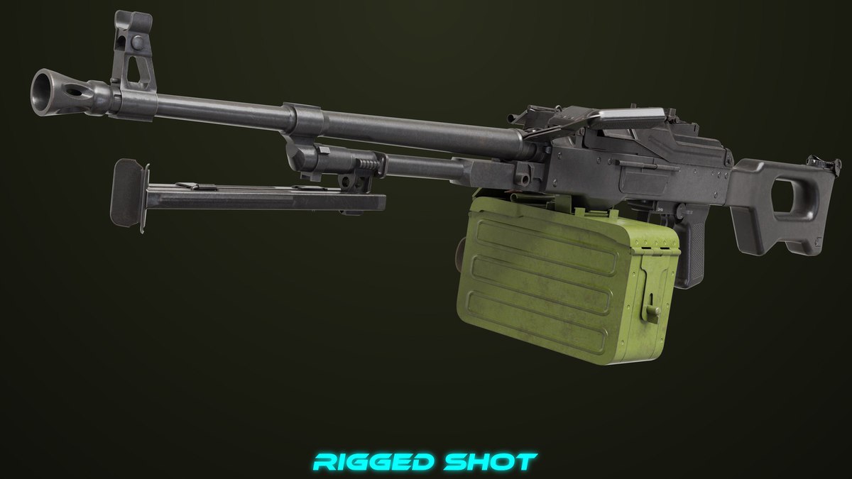 Machine Gun 11 Metal URP HDRP Textures