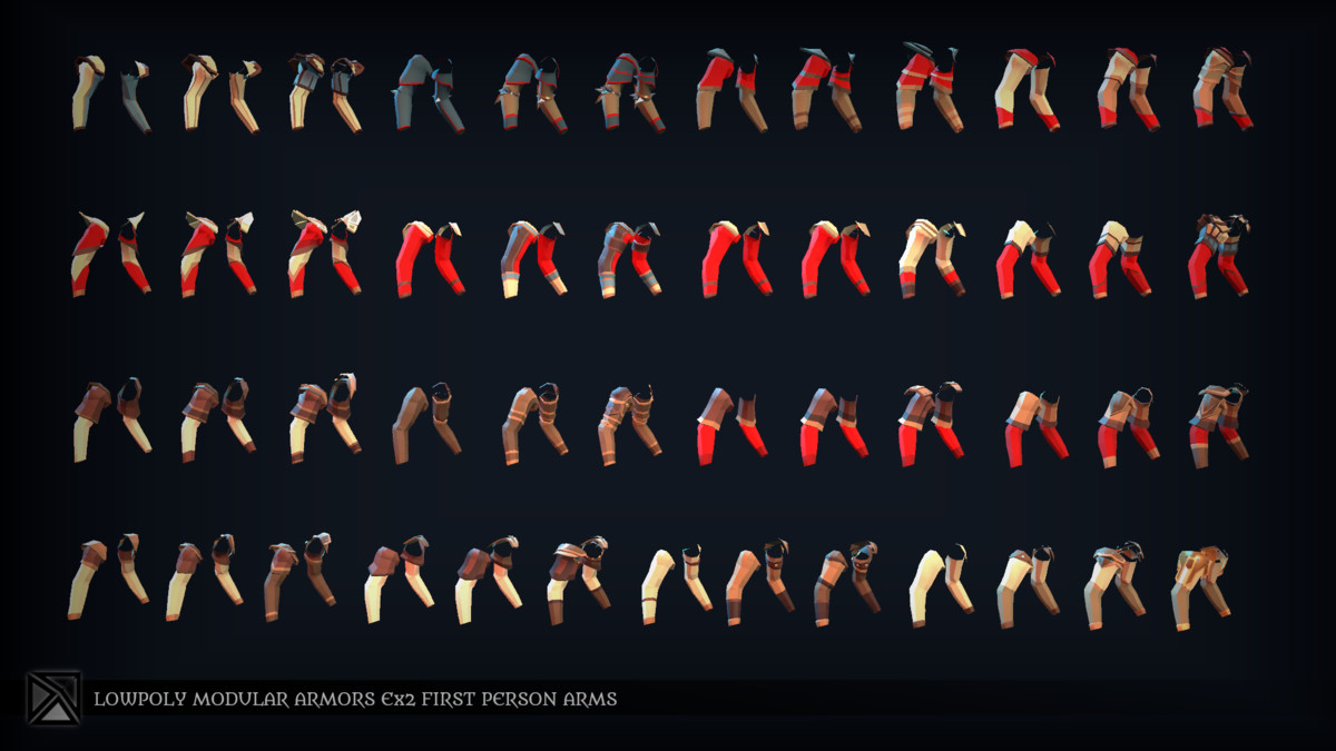 Lowpoly Modular Armors Ex2- First Person Arms - MEDIEVAL FANTASY SERIES
