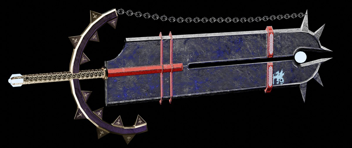 Dark Fantasy Giant Sword - 2 Texture Variants Pack