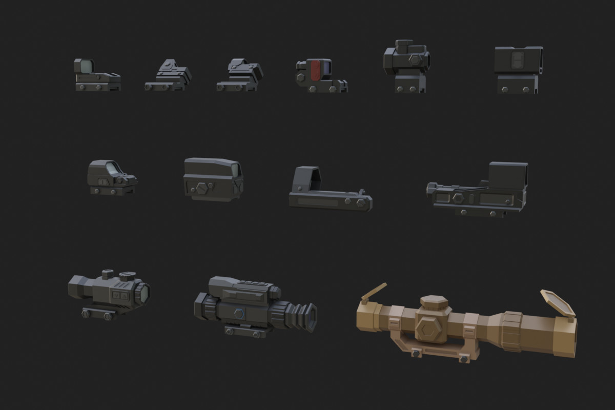 Low Poly Weapon Bundle Pack 3