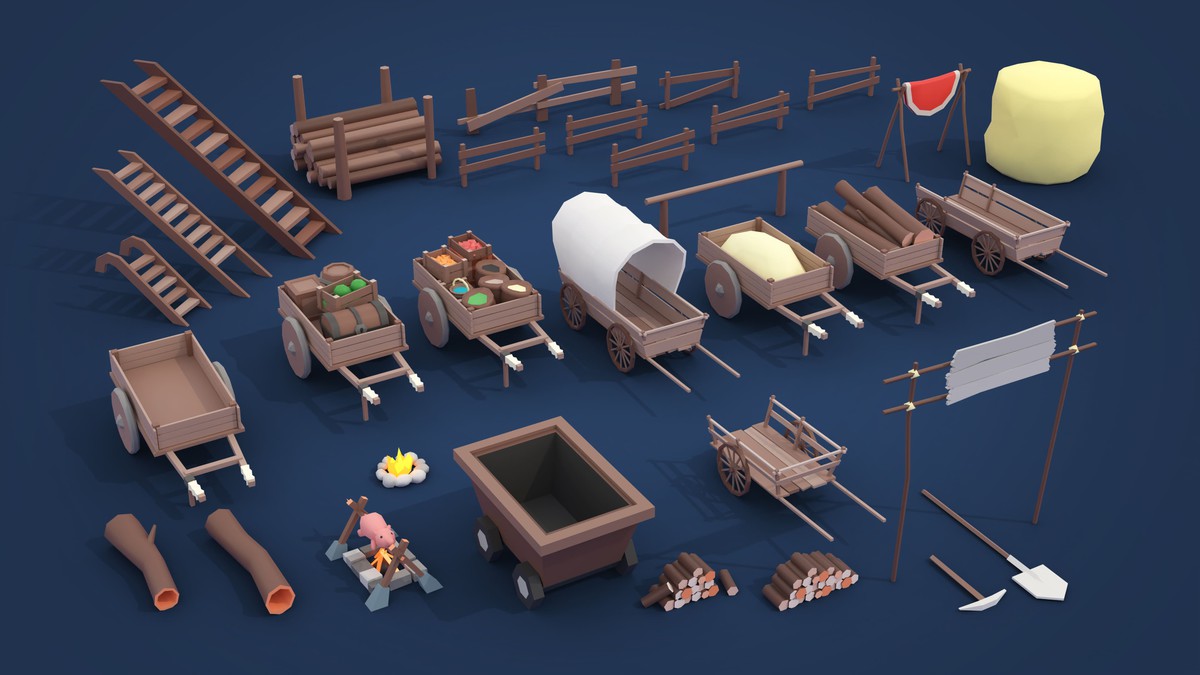 Fantasy - Low Poly 3D Models Pack