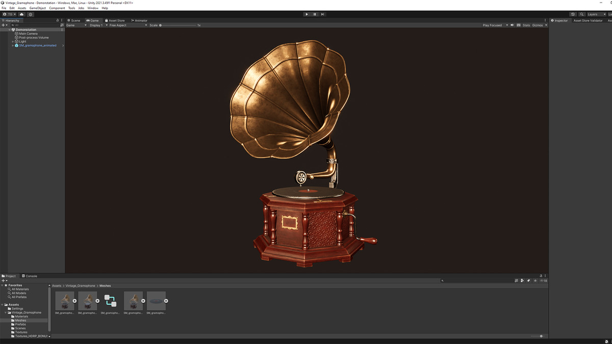 Vintage Gramophone (Animated)