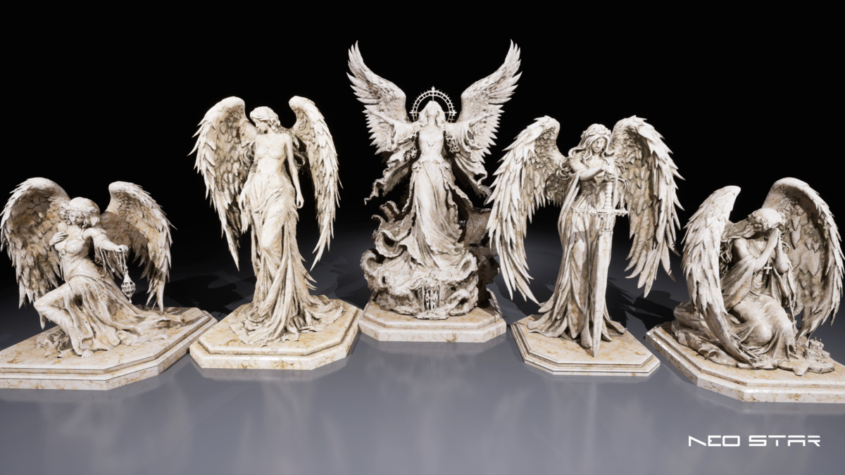 Angel Statues Pack