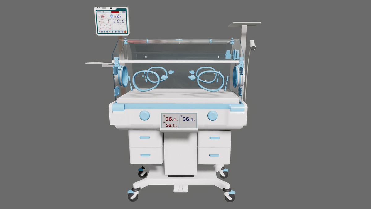 Infant Incubator 3D Model