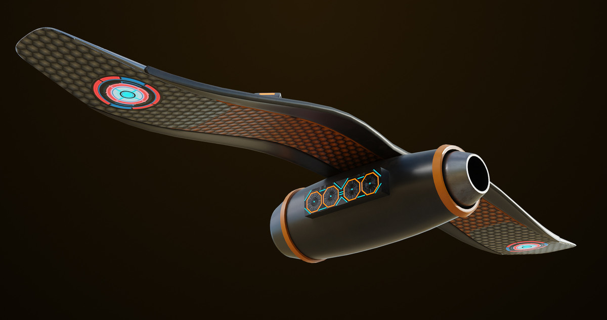 Sci Fi Hoverboard 6 URP HDRP Textures