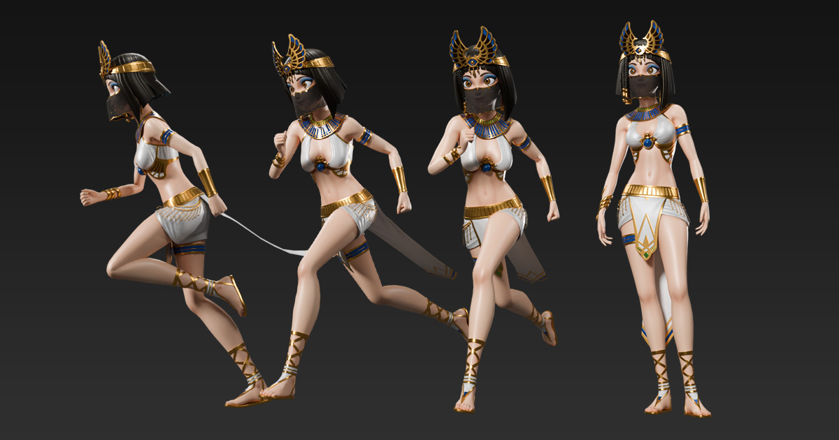 HQ Egyptian Queen(well-proportioned figure)-Animation