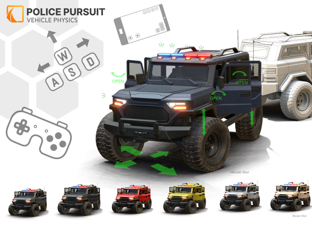 Armor Police Vehicle Physics (3 in 1 Bundle)