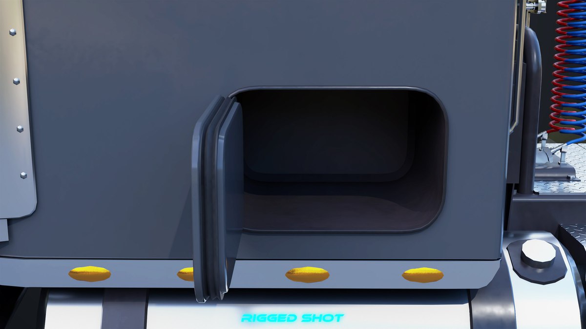 Heavy Truck Chassis 07 Cyan and Grey URP HDRP Textures