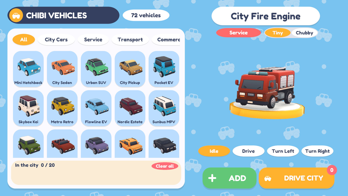 Cozy City - Chibi Vehicles