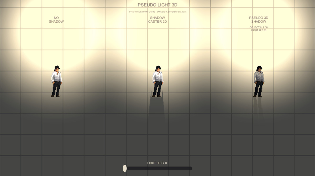Pseudo Light 3D - Top-Down 2D Pseudo-3D Lighting System