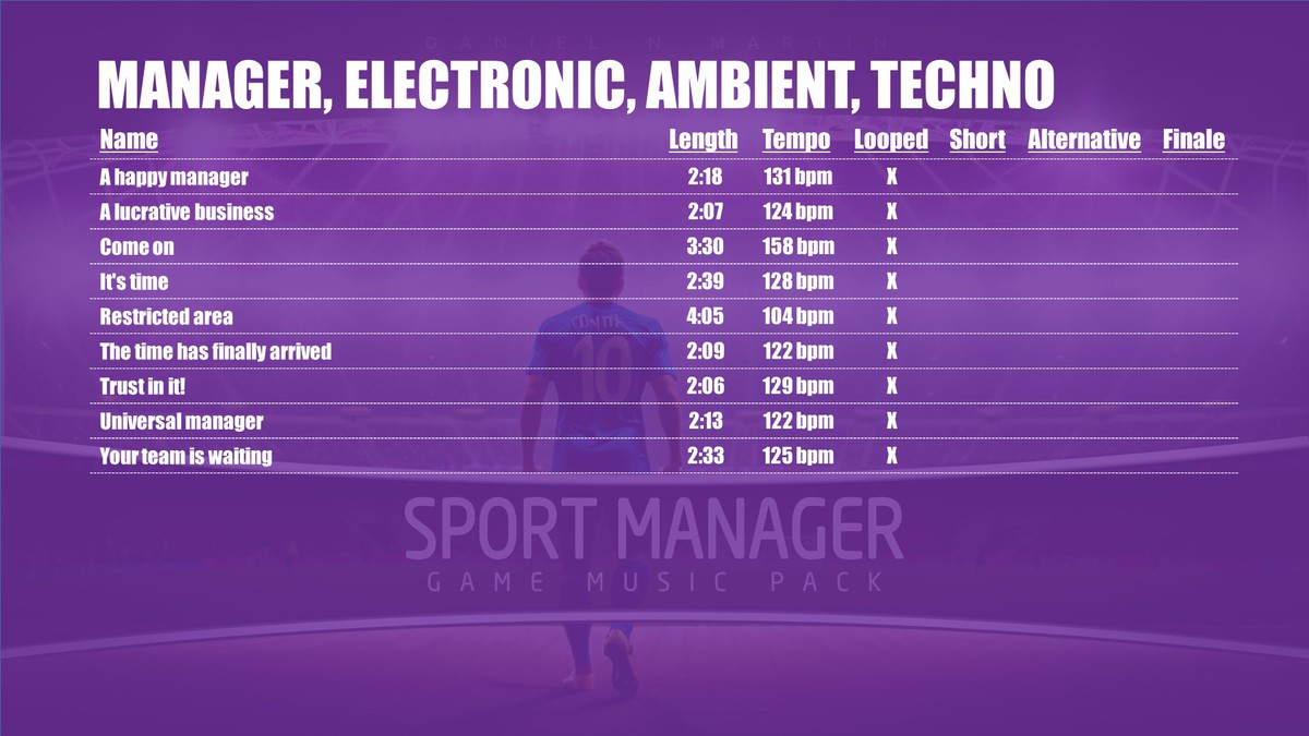 Game Sport Manager Music Pack
