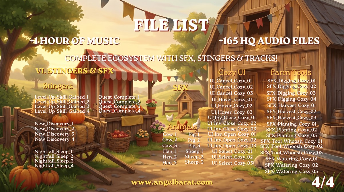 Cozy Farming - Complete Music & SFX Bundle