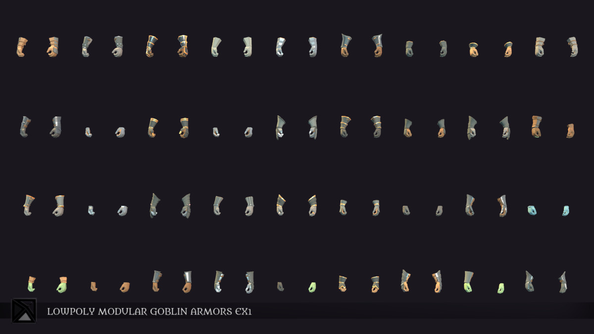 Low Poly Goblins Modular Armors Bundle - LOWPOLY MEDIEVAL FANTASY SERIES