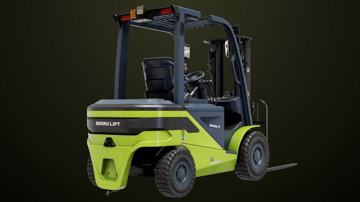 Forklift Truck03 Green URP HDRP Textures