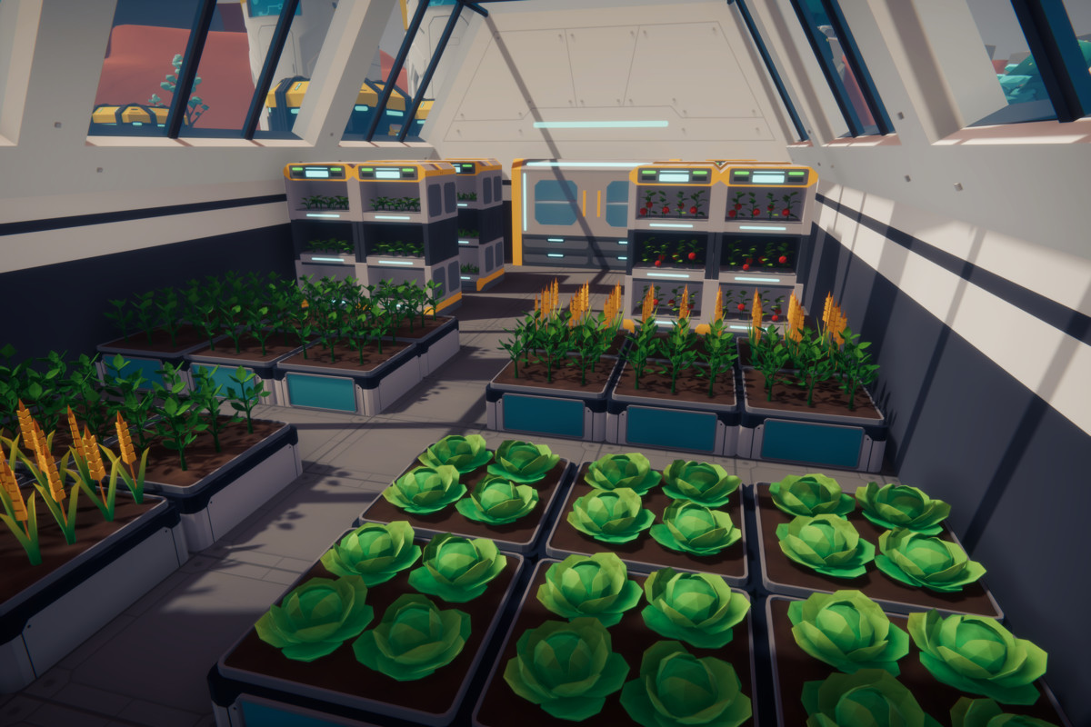 Low Poly Sci-Fi Planet Base - Space Station