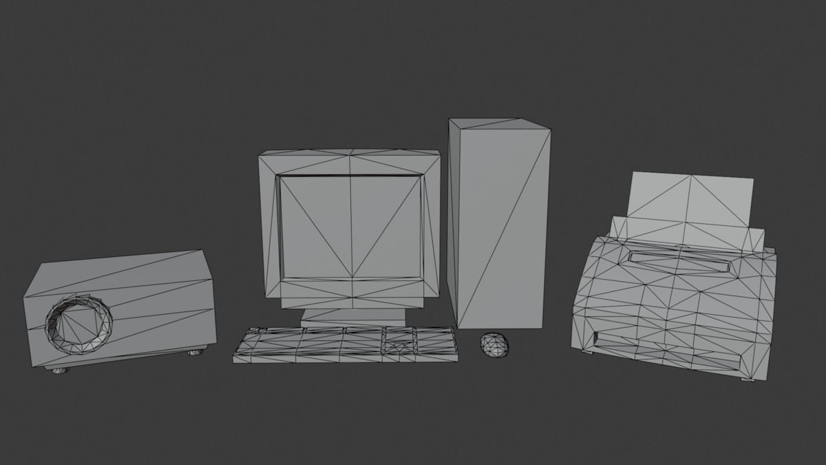 Retro Electronics Pack – 24 Vintage Props (Lowpoly / PSX Ready)