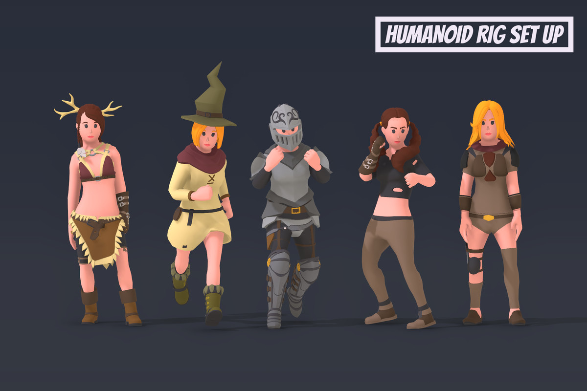 Customizable 3D Fantasy Characters Bundle