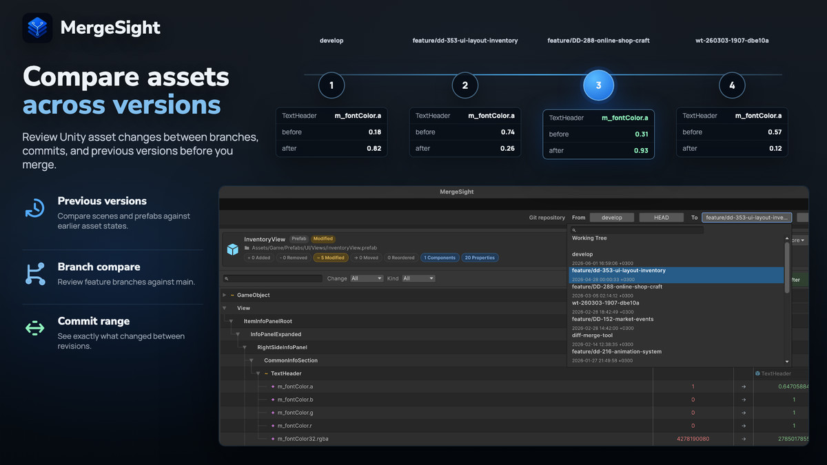 MergeSight: Review & Merge for Unity Assets