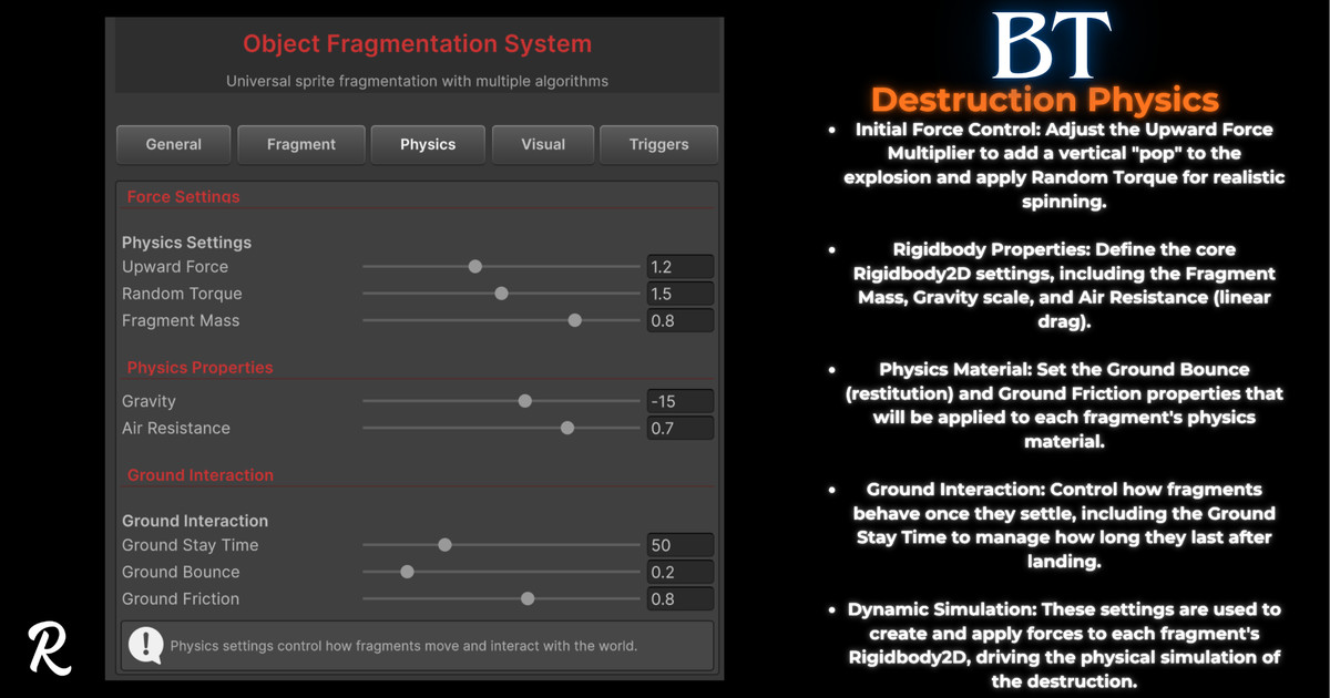 BT-DestructX 2D: Intelligent Multi-Algorithm Fragmentation & Destruction System