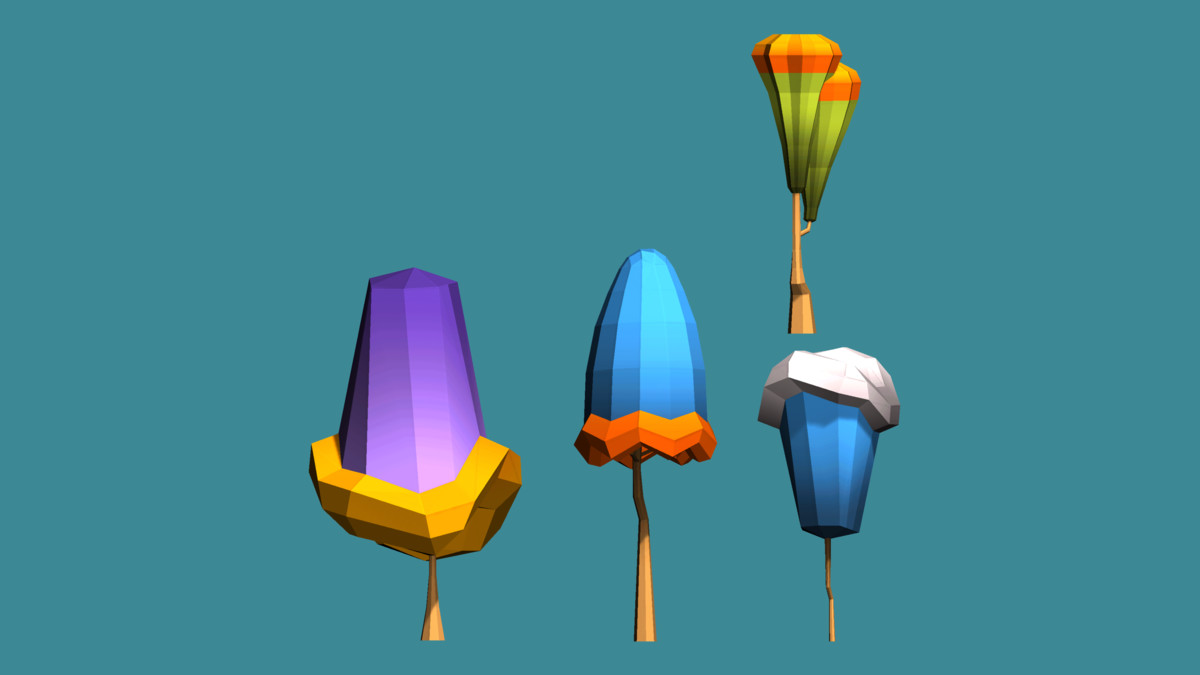 Low Poly Stylized Tiny Forest