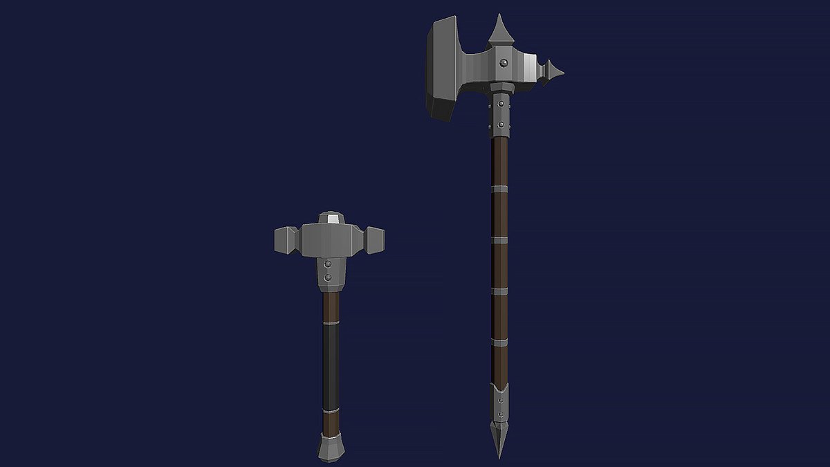 Low Poly Style Weapons Part 1