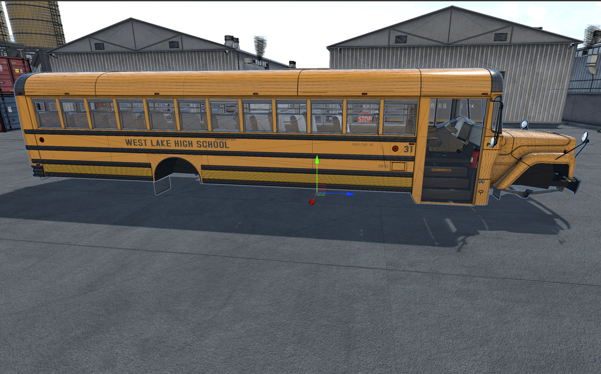 80s generic american school bus