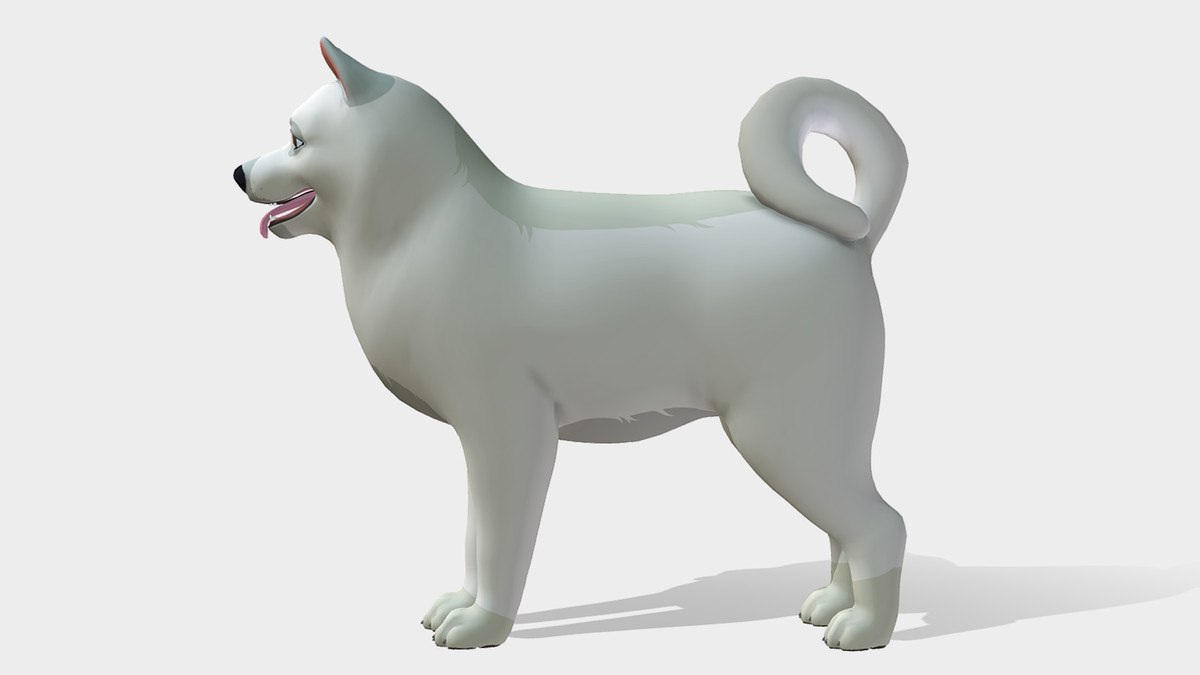 Cartoon Dog - Samoyed