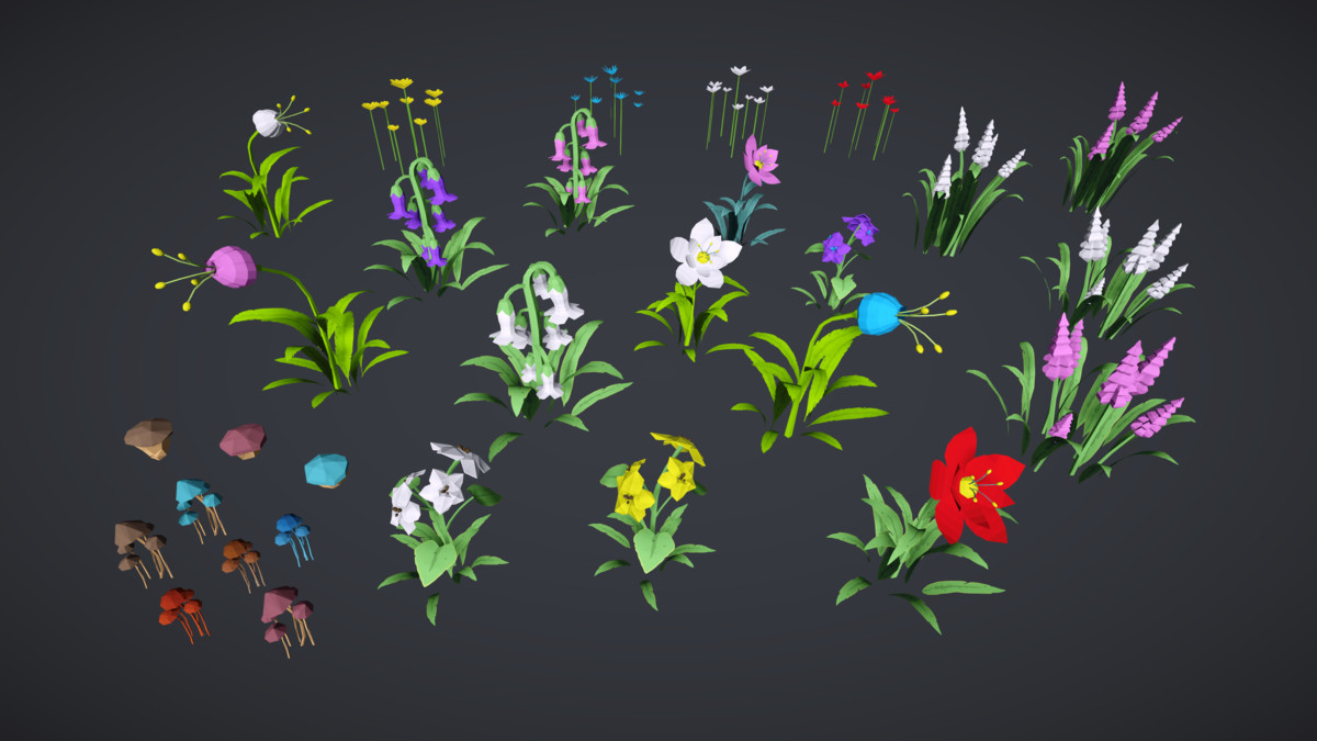 STYLIZED Fantasy Nature Pack: Forest - Low Poly 3D Art