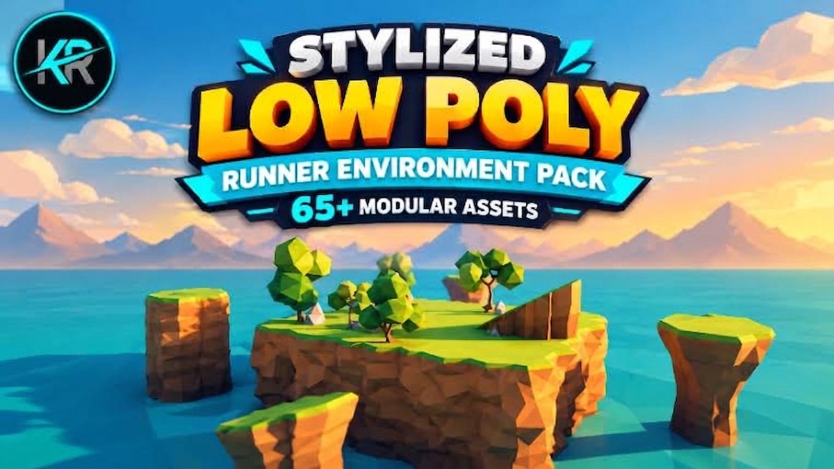 Stylized Low Poly Runner - Modular Environment Pack