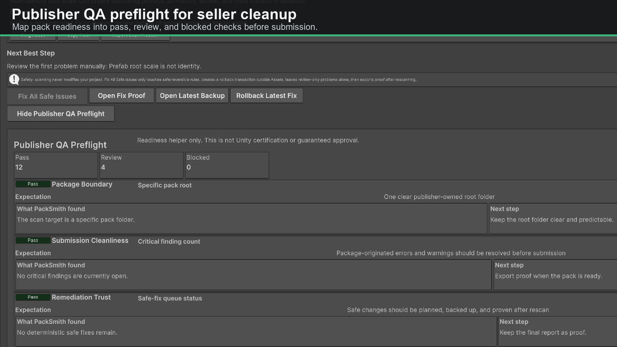 PackSmith - Asset Pack Validator & Publisher QA