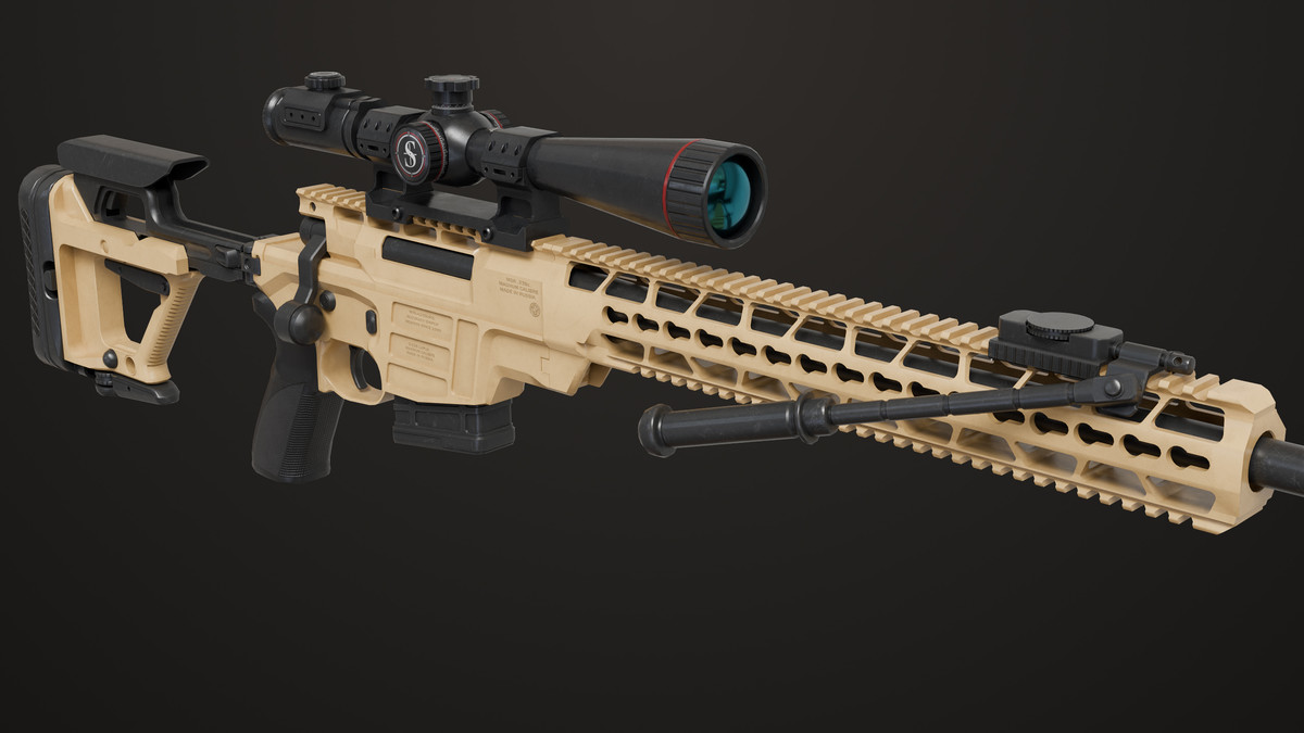 Sniper Rifle 04 Sandal URP HDRP Textures