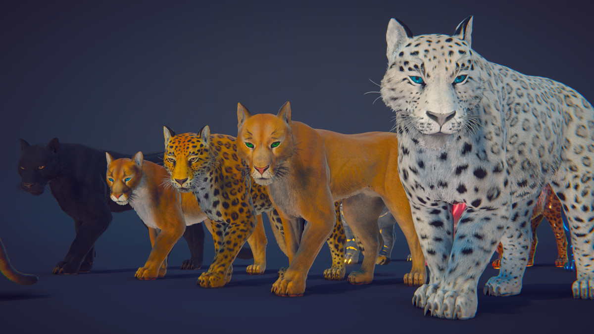Realistic Cougar-Panther-Leopard-Jaguar