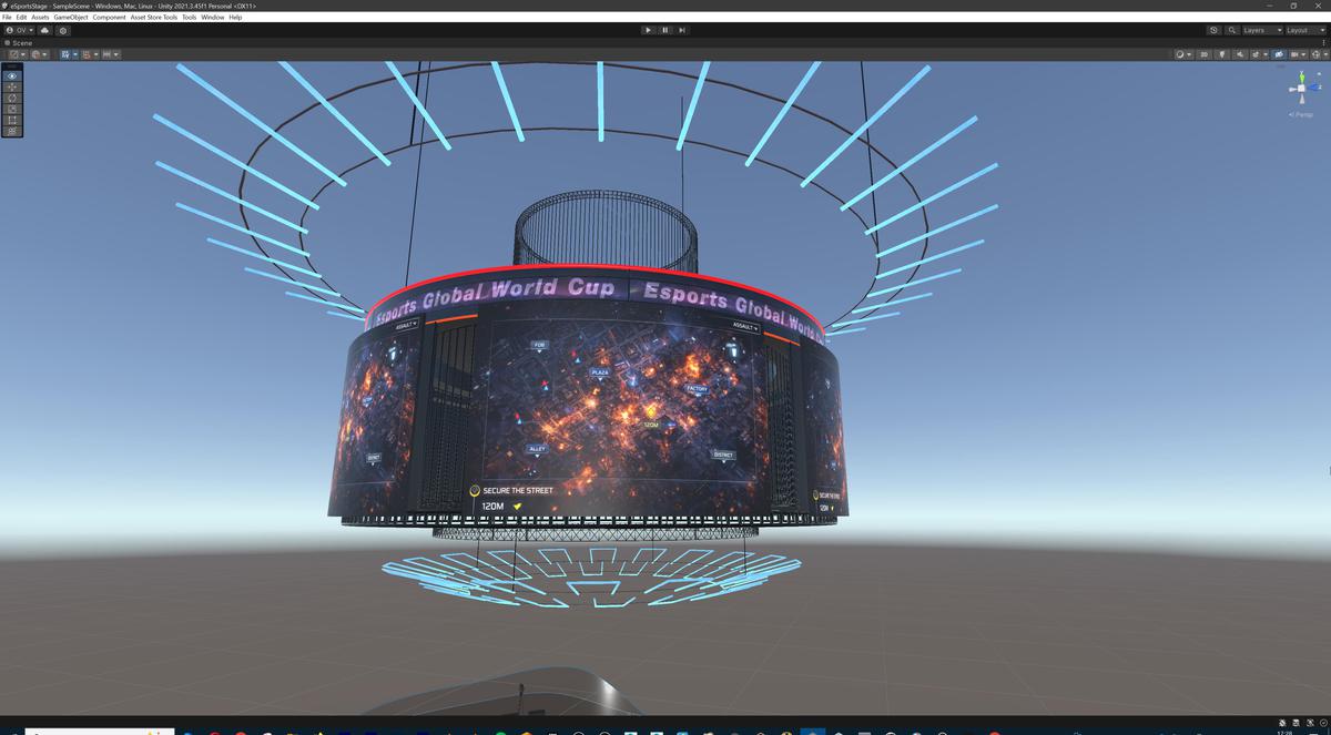 Esports Stage Environment - Futuristic 3d Arena Interior (Gaming Tournament Cup)