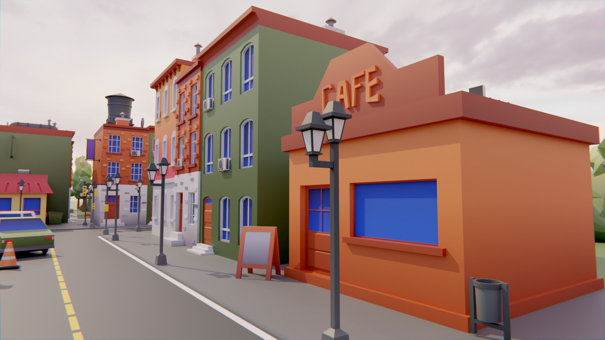 Low Poly Town by IGS