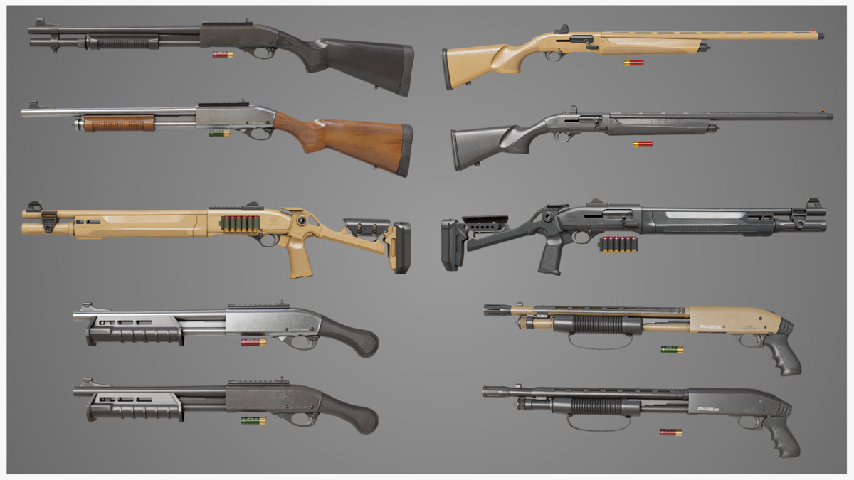 Shotgun Collection 01 URP HDRP Textures