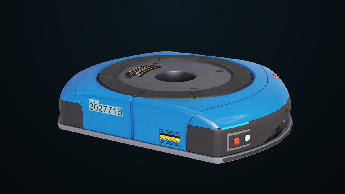 Warehouse Robot Generic Bule URP HDRP Textures