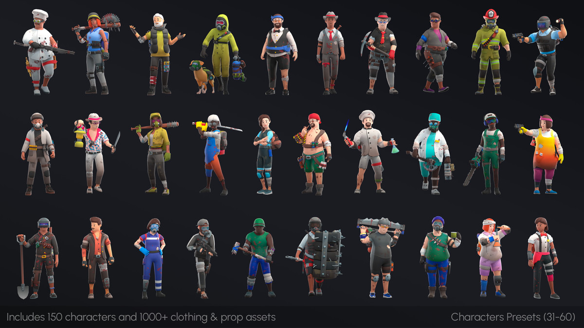 Apocalypse Characters - Modular Animated Pack