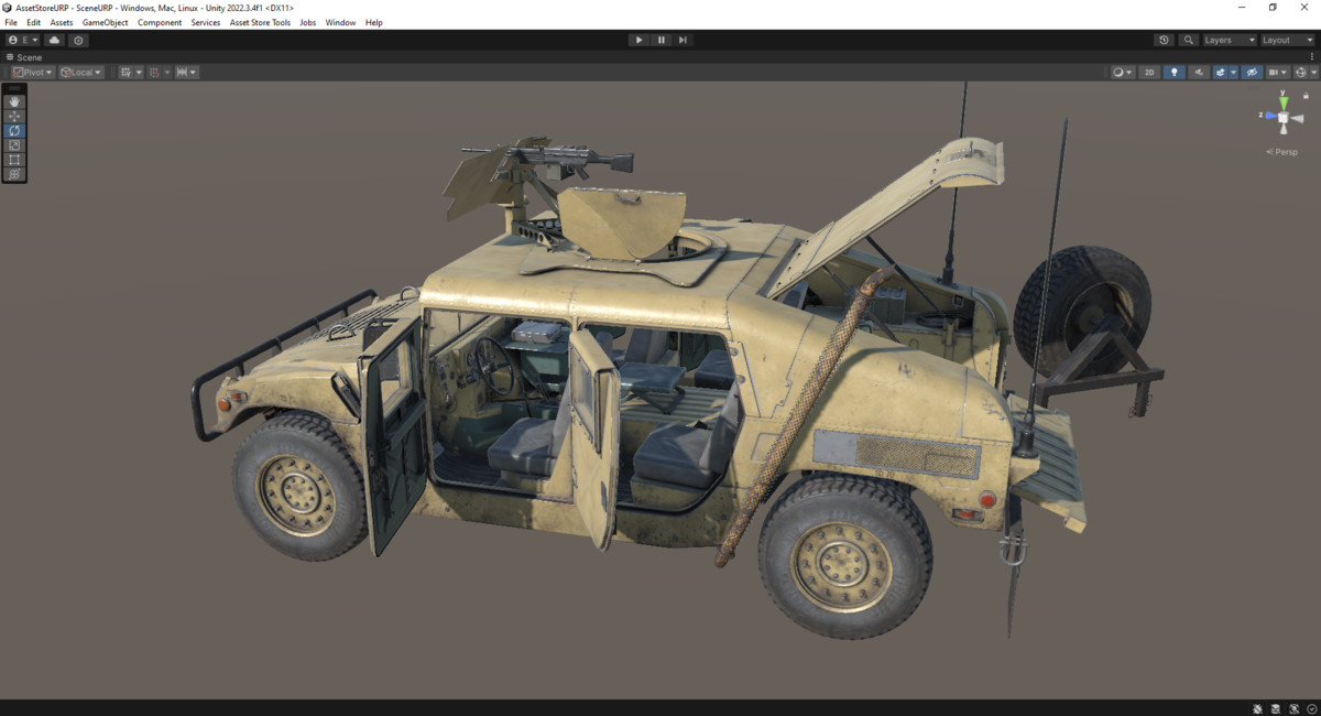 Rigged Military Cars Bundle 4pcs